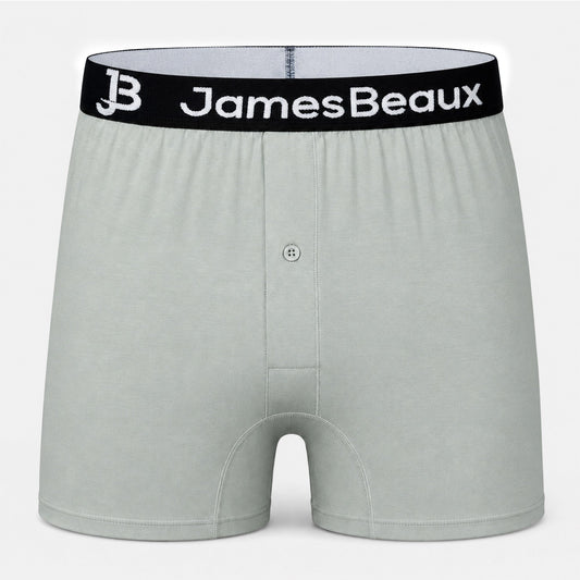 Men's Bamboo Boxer Shorts - Ultra-Soft & Breathable Underwear (Gray)
