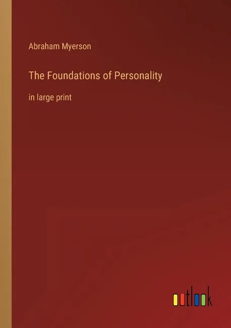 The Foundations of Personality: in large print - Paperback