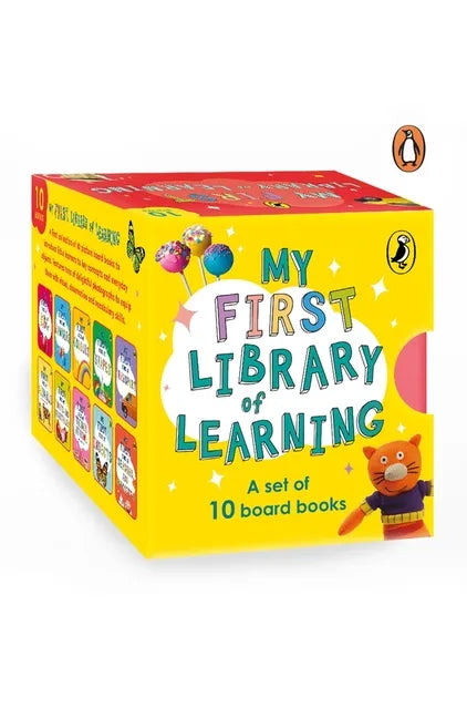 My First Library of Learning: Box Set, Complete Collection of 10 Early Learning Board Books for Super Kids, 0 to 3 Abc, Colours, Opposites, Numbers, A - Board Book