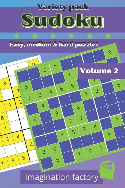 Sudoku variety pack. Easy, medium & hard: 100 puzzles. 6x9 travel size. Easy to carry - Paperback