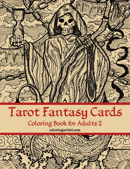 Tarot Fantasy Cards Coloring Book for Adults 2 - Paperback