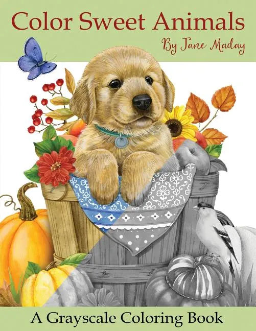 Color Sweet Animals: A Grayscale Coloring Book - Paperback