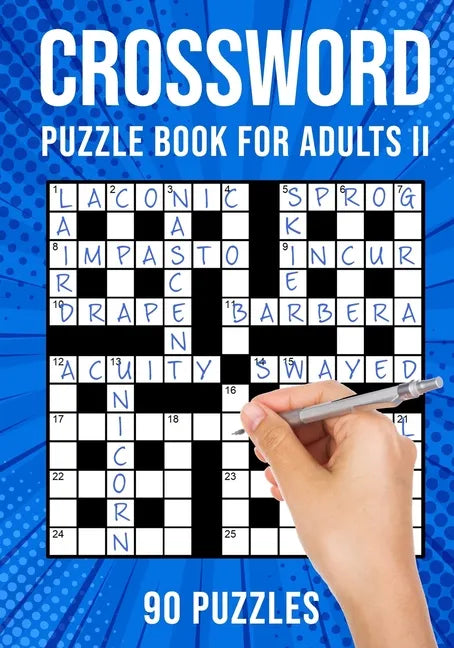 Crossword Puzzle Book for Adults II: Quick Daily Cross Word Activity Books 90 Puzzles (UK Version) - Paperback