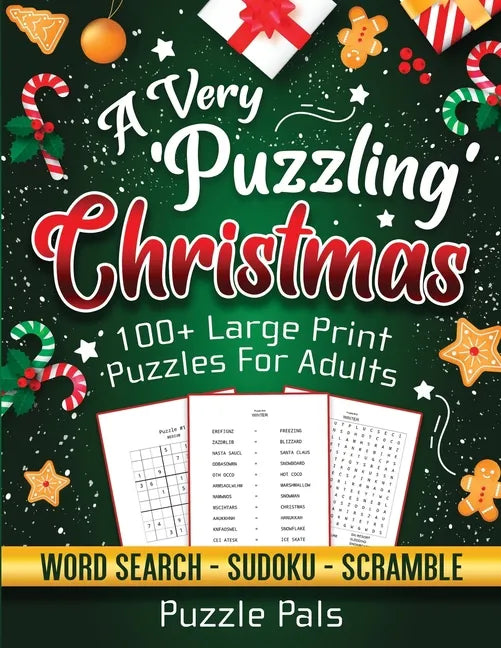 A Very Puzzling Christmas: 100+ Large Print Puzzles For Adults - Paperback