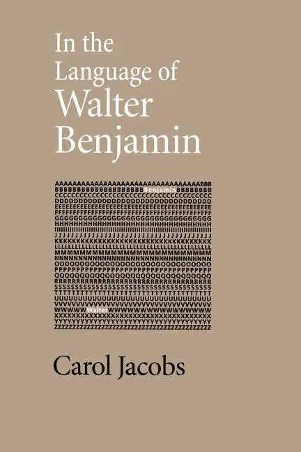 In the Language of Walter Benjamin - Paperback