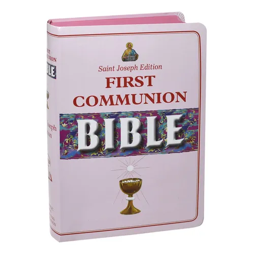 New Catholic Bible -- Med. Print Dura Lux (Girl Communion) - Imitation Leather