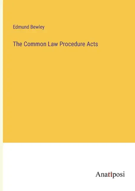 The Common Law Procedure Acts - Paperback