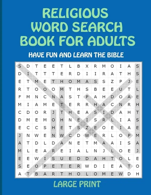 Religious Word Search Book for Adults: Have Fun and Learn the Bible Large Print - Paperback