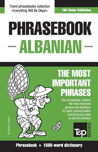 English-Albanian phrasebook and 1500-word dictionary - Paperback