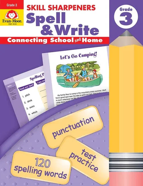 Skill Sharpeners: Spell & Write, Grade 3 Workbook - Paperback