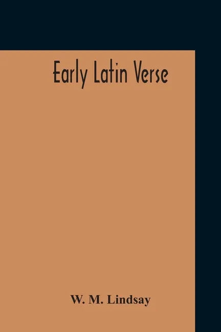 Early Latin Verse - Paperback