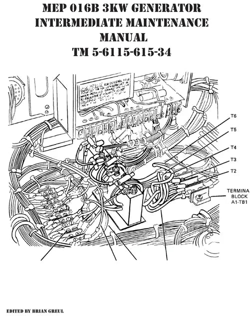 MEP 016B 3KW Generator Intermediate Maintenance Manual TM 5-6115-615-34 - Paperback