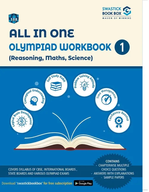All in One Olympiad Workbook for Reasoning, Maths & Science - Class 1 - Paperback