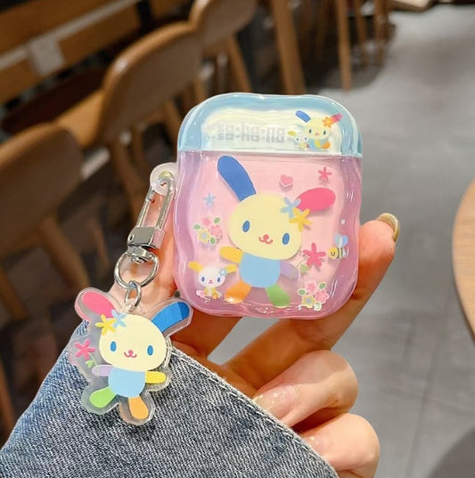 Cute Flower Bunny Earphone Case, Compatible with AirPods 4/3 and 2 Pro, Second and Third Generation New Model