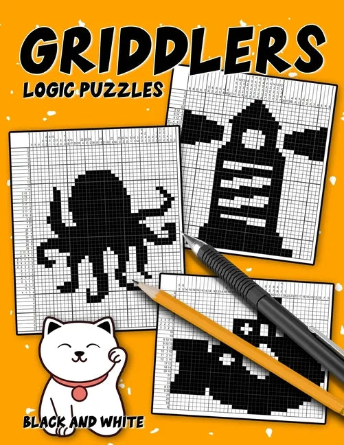 Griddlers Logic Puzzles Black and White: Nonogram Puzzle Book for Adults, Hanjie Picross Book, Gift for Brain Teaser Lovers - Paperback