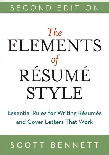 Elements of Resume Style Softcover - Paperback