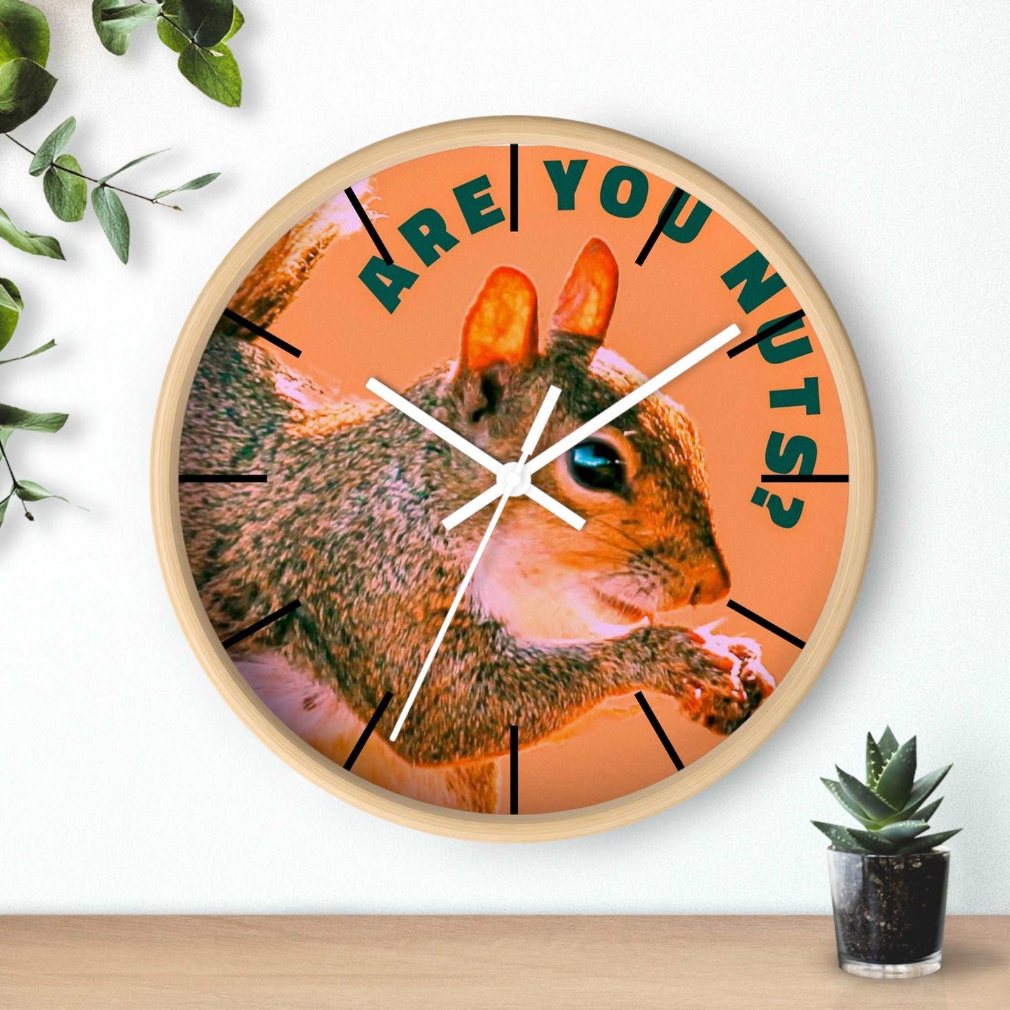 Are You Nuts? Squirrel Wall Clock
