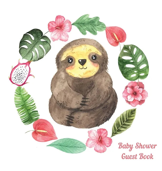 Sloth Baby Shower guest book - Hardcover