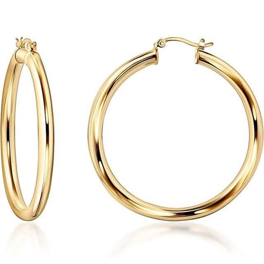 S925 50mm Solid Hoop Earrings for Women