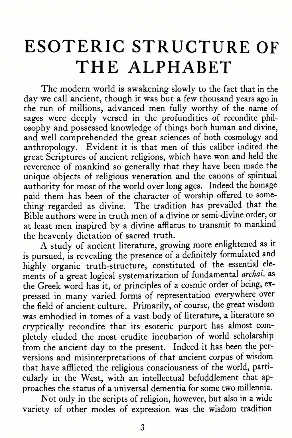 Esoteric Structure of the Alphabet — Alvin Boyd Kuhn