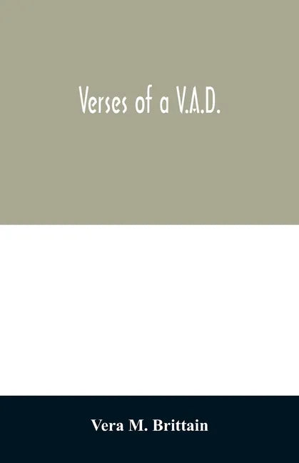 Verses of a V.A.D. - Paperback