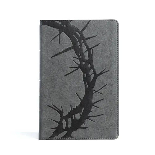 CSB Large Print Personal Size Reference Bible, Charcoal Leathertouch, Indexed - Imitation Leather