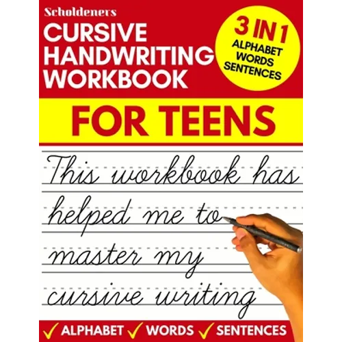 Cursive handwriting workbook for teens: cursive writing practice workbook for teens, tweens and young adults (beginners cursive workbooks / cursive te - Paperback