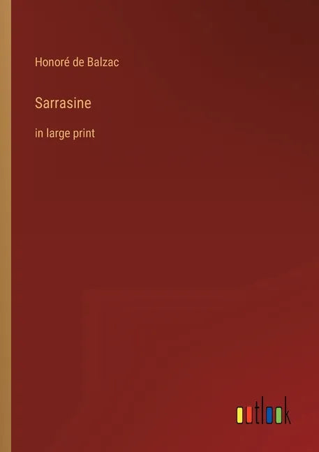Sarrasine: in large print - Paperback