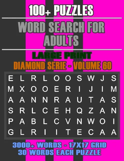Word Search for Adults: More Games, For Adults, Large Letter High Definition Select Words - Paperback