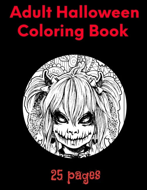 Adult Halloween coloring book: 25 pages - Paperback