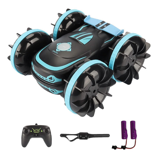 2-in-1 Amphibious RC Car Toy 4GHz 4WD Double-sided 360° Rotating Stunt Car