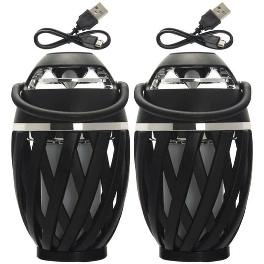 2-Pack: Power-To-Go True Wireless Stereo Lantern Flame Speakers