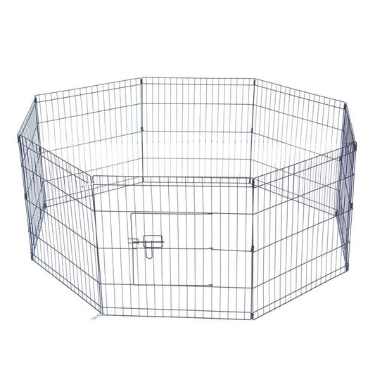 24" Tall Wire Fence 8 Panel Pet Folding Metal Play Pen