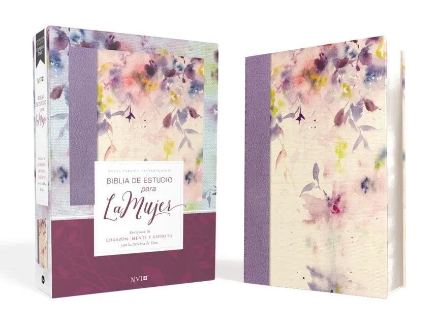 Biblia de Estudio Para La Mujer Nvi, Leathersoft/Tela Lila - Leather