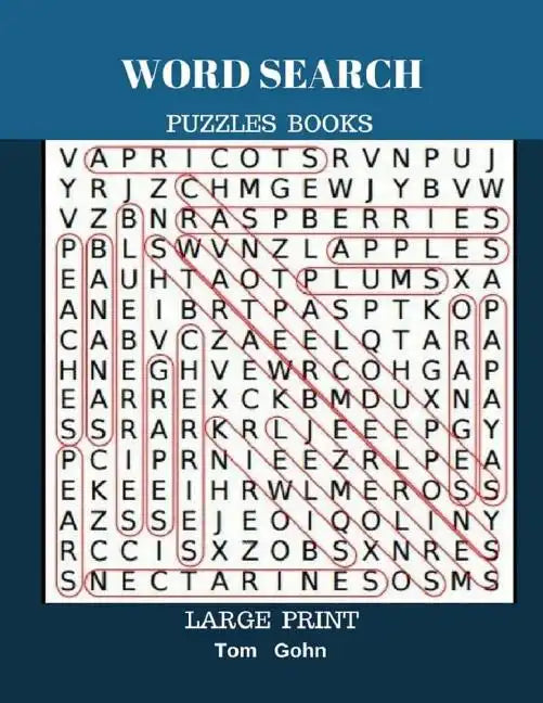 Word Search Puzzles Books Large Print: Find Words 50 Puzzles All Answer Fun Game - Paperback