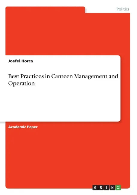 Best Practices in Canteen Management and Operation - Paperback