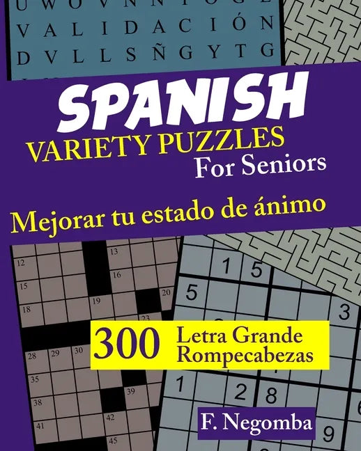 SPANISH VARIETY PUZZLES For Seniors - Paperback