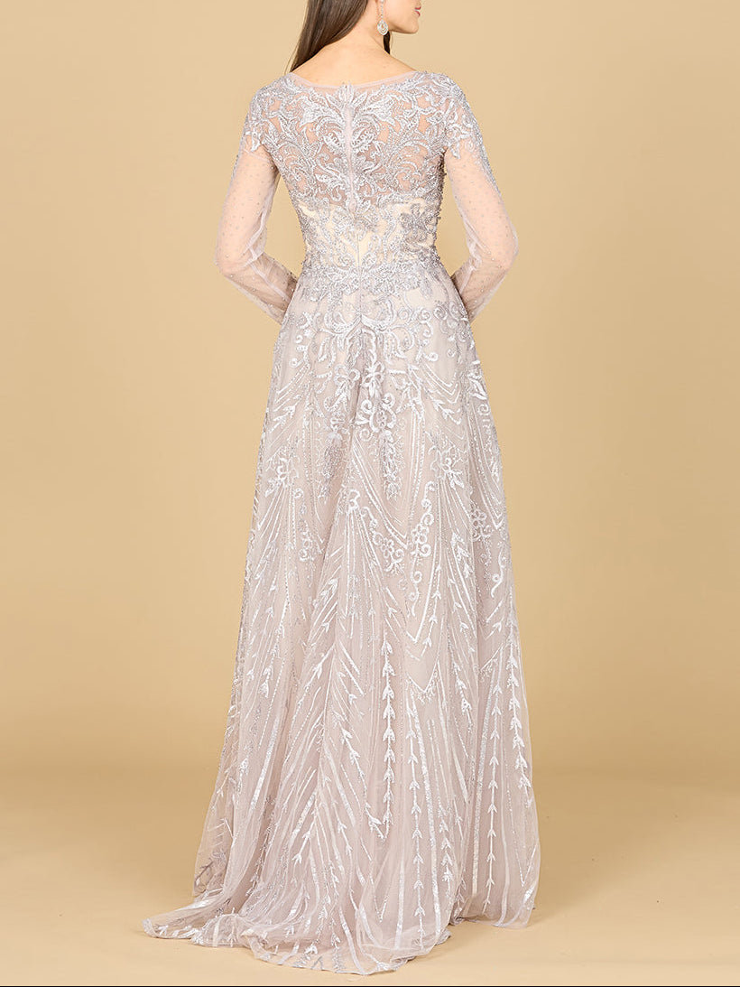 Long Sleeve High Neck Gown