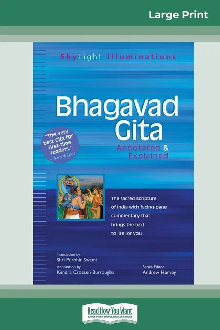 Bhagavad Gita: Annotated & Explained (16pt Large Print Edition) - Paperback