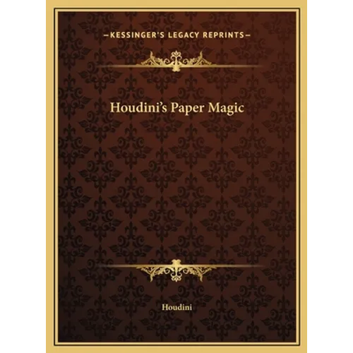 Houdini's Paper Magic - Hardcover