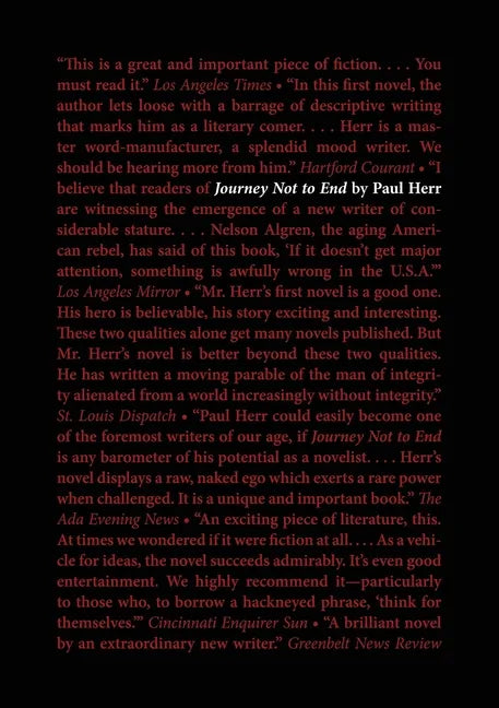 Journey Not to End - Paperback