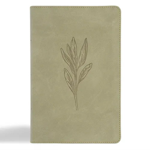 CSB Large Print Personal Size Reference Bible, Digital Study Edition, Sage Suedesoft Leathertouch - Imitation Leather