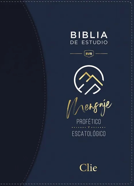 Rvr, Biblia de Estudio del Mensaje Profético Y Escatológico, Leathersoft, Azul, Interior a DOS Colores, Con Índice - Imitation Leather