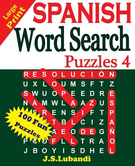 Large Print SPANISH Word Search Puzzles 4 - Paperback
