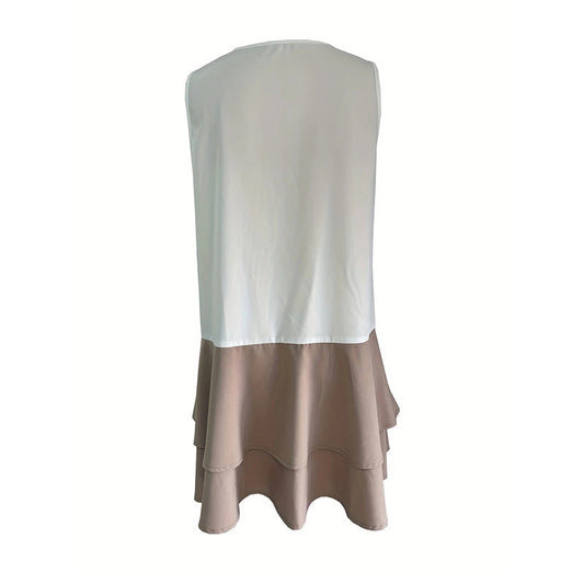 Sleeveless Lace Patchwork Sundress Clothes Casual Dresses