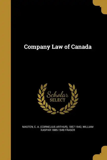 Company Law of Canada - Paperback