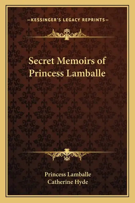 Secret Memoirs of Princess Lamballe - Paperback