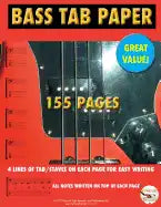 Bass TAB Paper: Best TAB Easy Write - Paperback