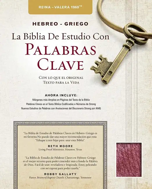 The Hebrew-Greek Key Word Study Bible Spanish Edition: Reina-Valera 1960 Edition Bonded Burgundy - Bonded Leather