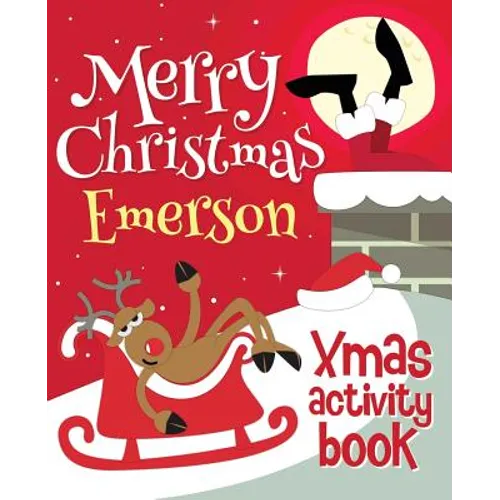 Merry Christmas Emerson - Xmas Activity Book: (Personalized Children's Activity Book) - Paperback